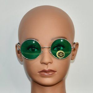 Vintage Style Green Round Retro Sunglasses